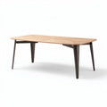 Wood veneer conference table with tapered legs 180 x 90 x 75cm