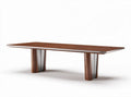 Wooden dining table with ribbed legs 200 x 90 x 75cm for indoor use