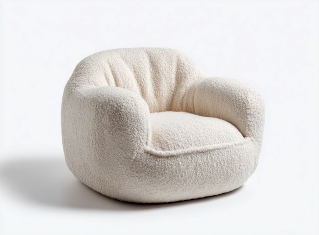 Fabric upholstered accent chair with wooden legs and contemporary design 80 x 80 x 85cm
