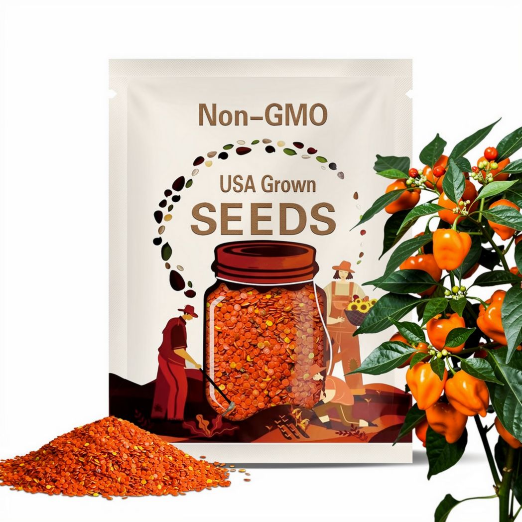 Habanero Orange Pepper Heirloom Seeds