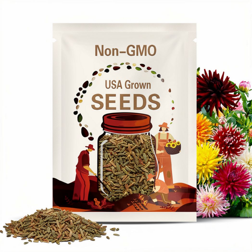Dahlia Seeds - Dahlia Variabilis Cactus Mix Flower Seed - 1000 Seeds